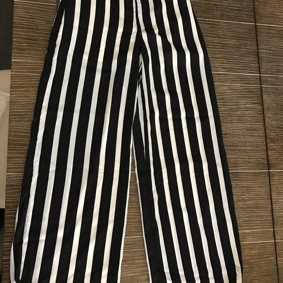 High waisted stripped wide leg Palazzo pants - Picture 6 of 7